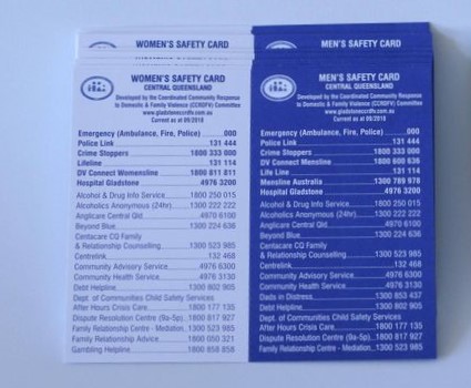 Mens and Womens Safety Cards
